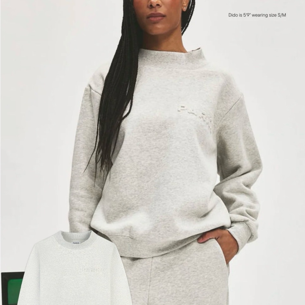 Parke Mockneck, embossed gray size XXL NWT